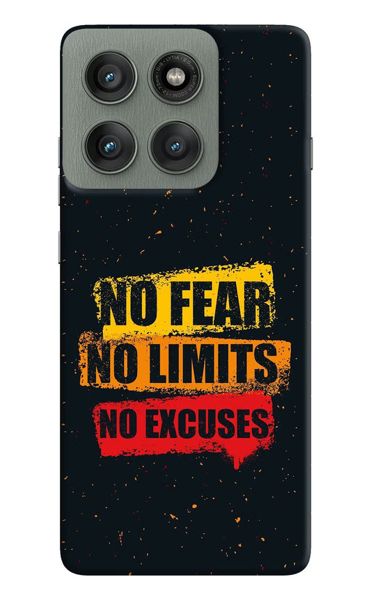 No Fear No Limits No Excuse Moto Edge 60 Pro Back Cover