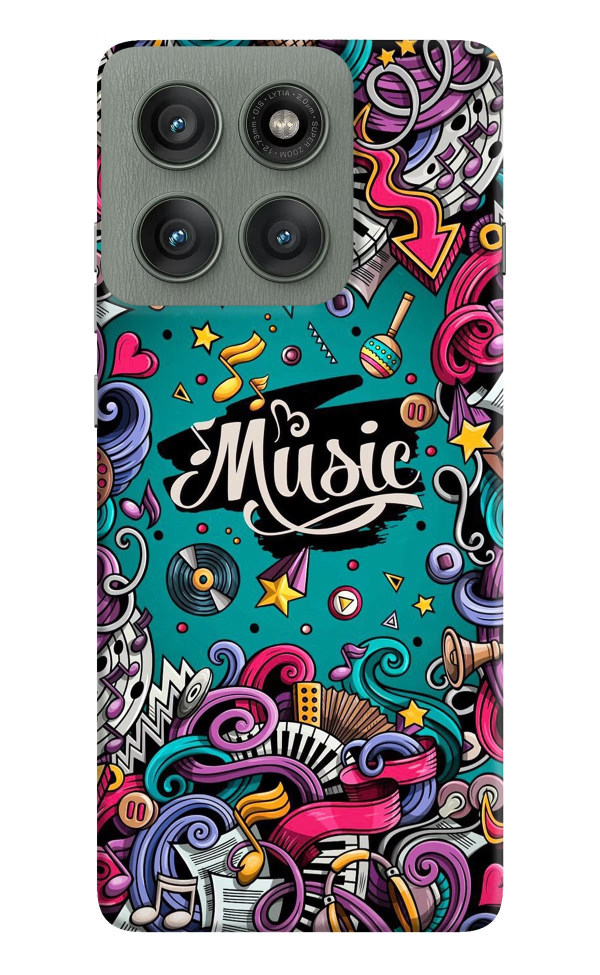 Music Graffiti Moto Edge 60 Pro Back Cover