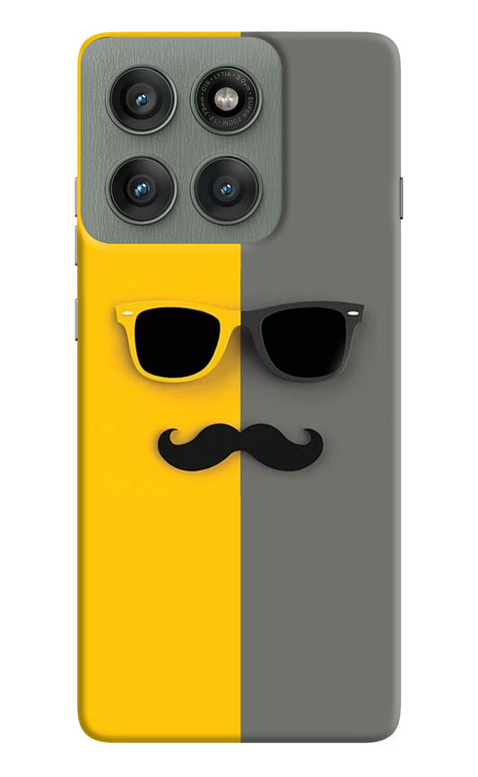 Sunglasses with Mustache Moto Edge 60 Pro Back Cover