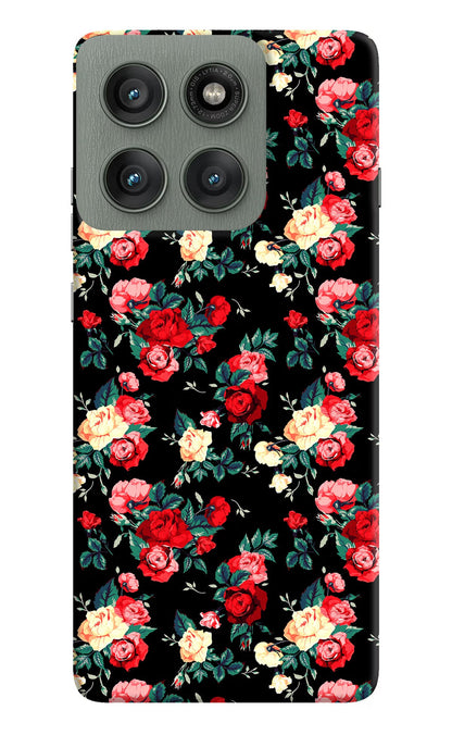 Rose Pattern Moto Edge 60 Pro Back Cover