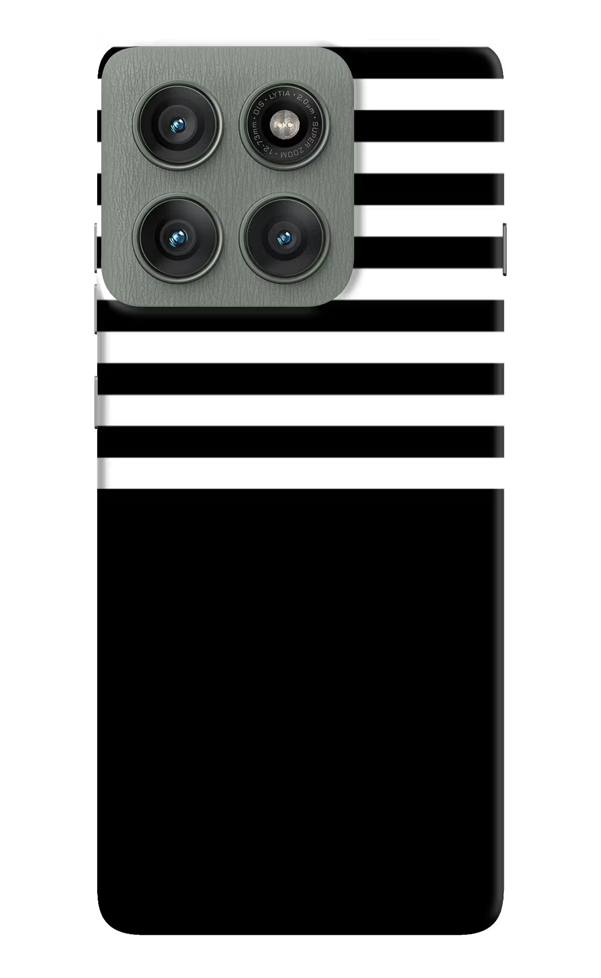 Black and White Print Moto Edge 60 Pro Back Cover