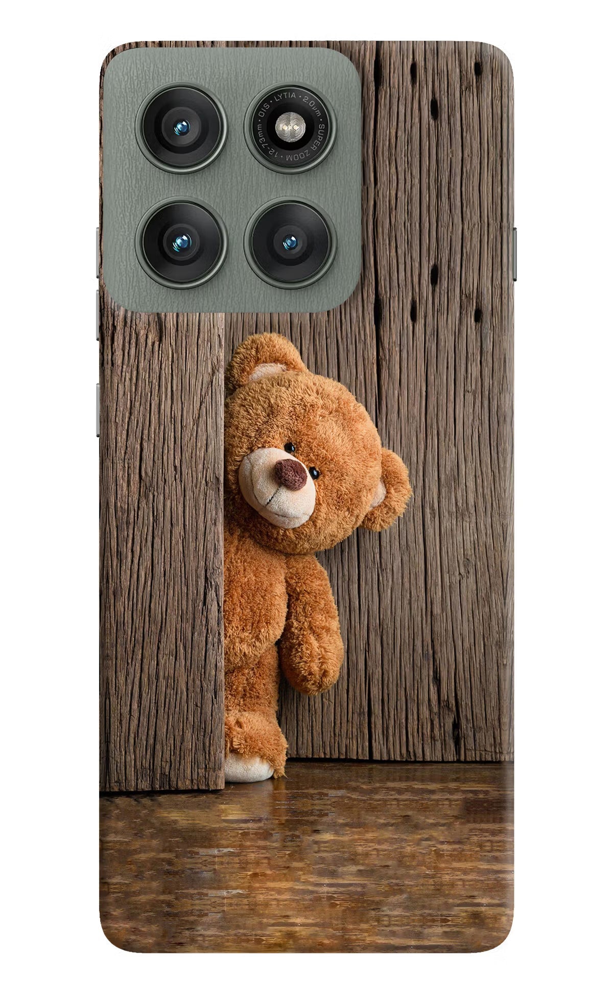 Teddy Wooden Moto Edge 60 Pro Back Cover