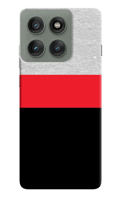Tri Color Pattern Moto Edge 60 Pro Back Cover
