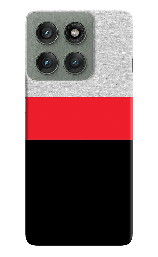 Tri Color Pattern Moto Edge 60 Pro Back Cover