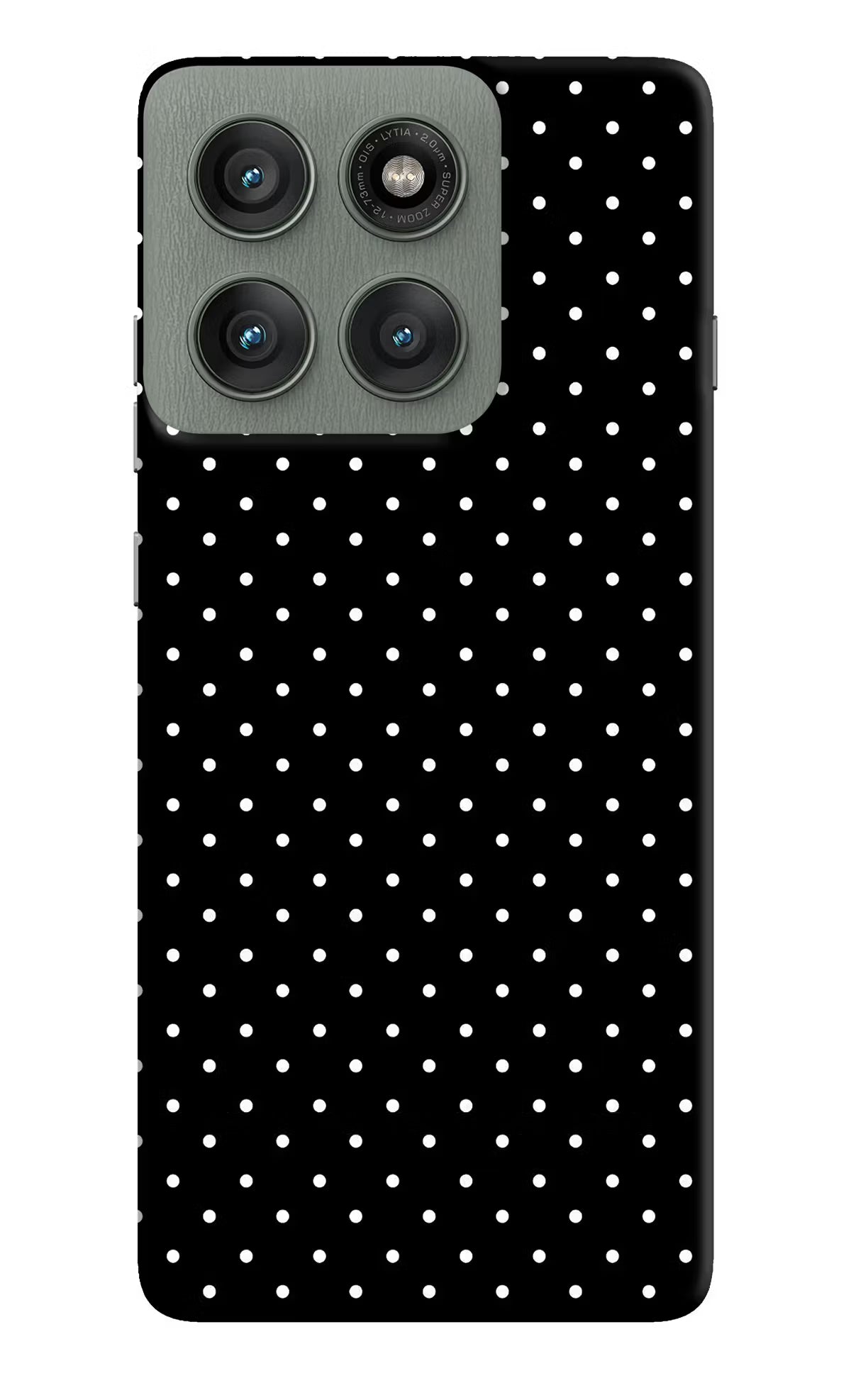 White Dots Moto Edge 60 Pro Back Cover