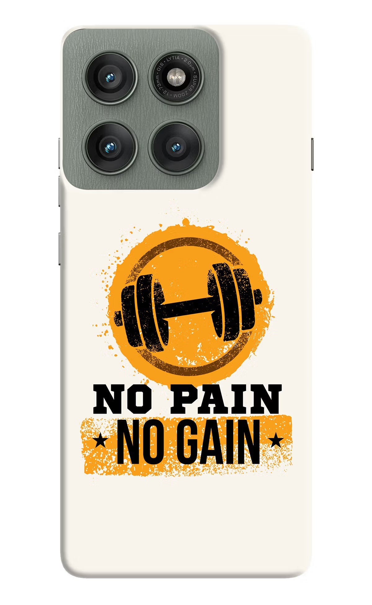 No Pain No Gain Moto Edge 60 Pro Back Cover
