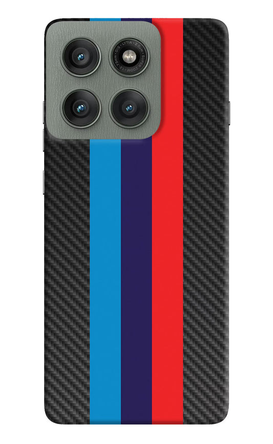 BMW Stripes Pattern Moto Edge 60 Pro Back Cover