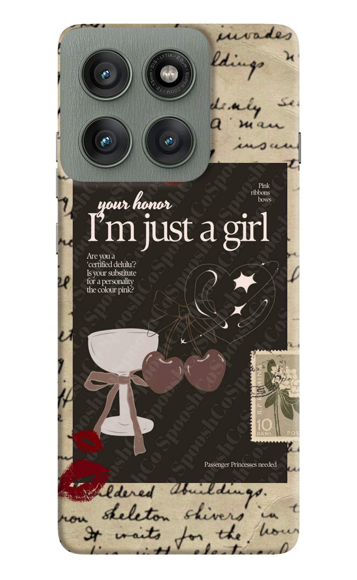 I am just a girl Moto Edge 60 Pro Back Cover
