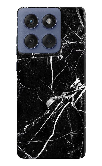 Black Marble Pattern Moto Edge 60 Fusion Back Cover