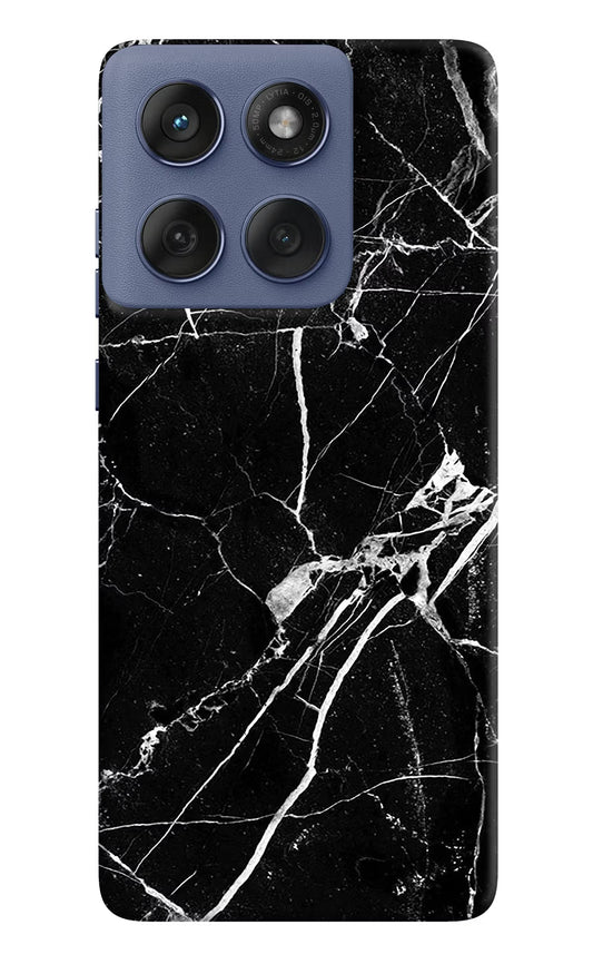 Black Marble Pattern Moto Edge 60 Fusion Back Cover