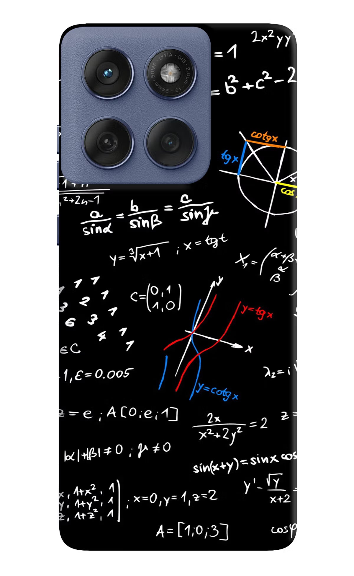 Mathematics Formula Moto Edge 60 Fusion Back Cover