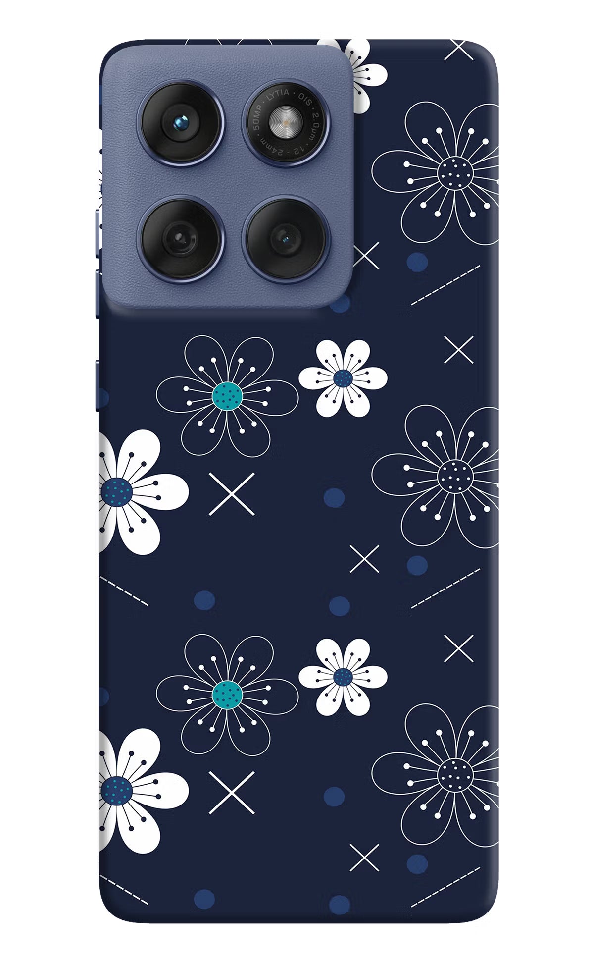 Flowers Moto Edge 60 Fusion Back Cover