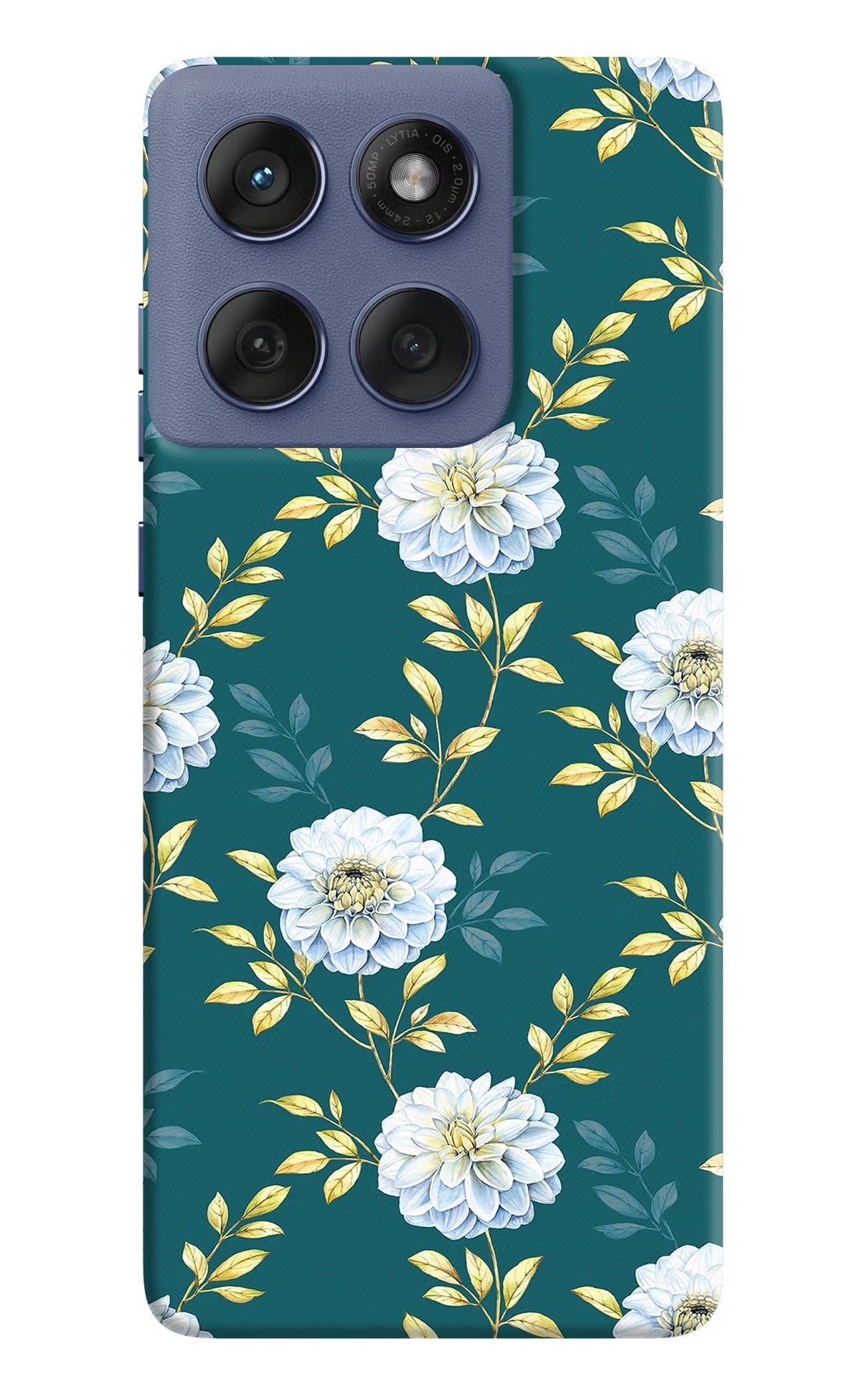 Flowers Moto Edge 60 Fusion Back Cover