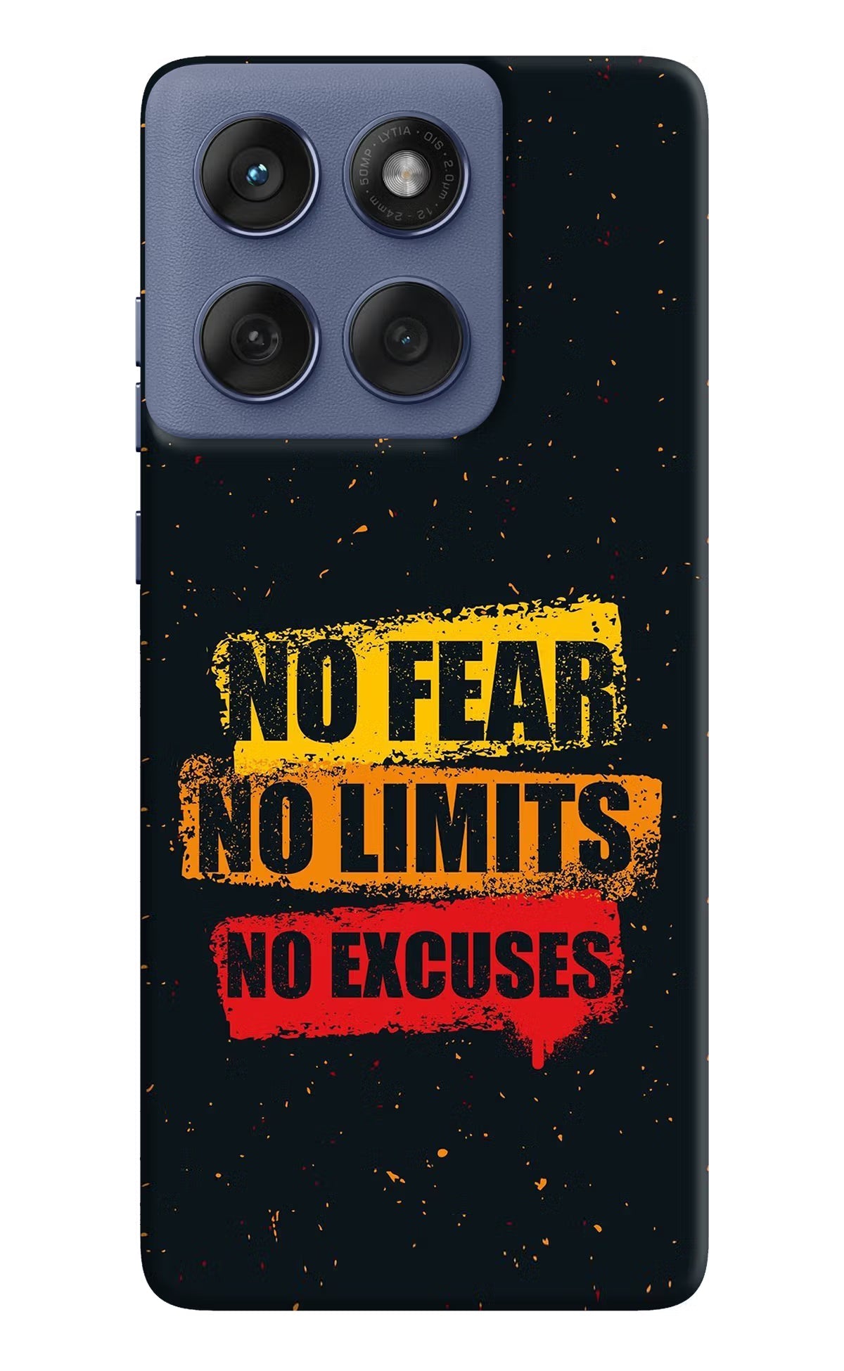 No Fear No Limits No Excuse Moto Edge 60 Fusion Back Cover