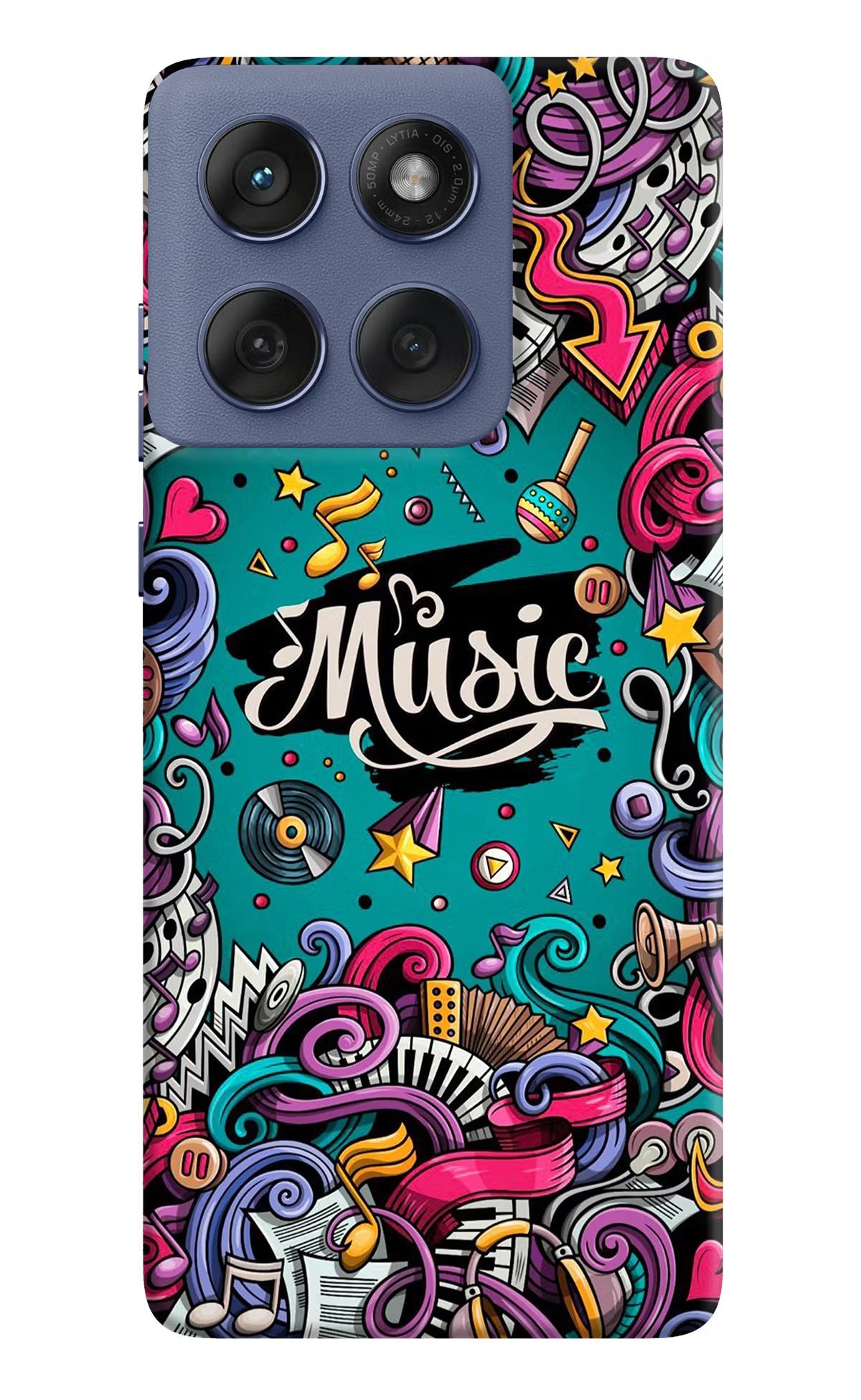 Music Graffiti Moto Edge 60 Fusion Back Cover