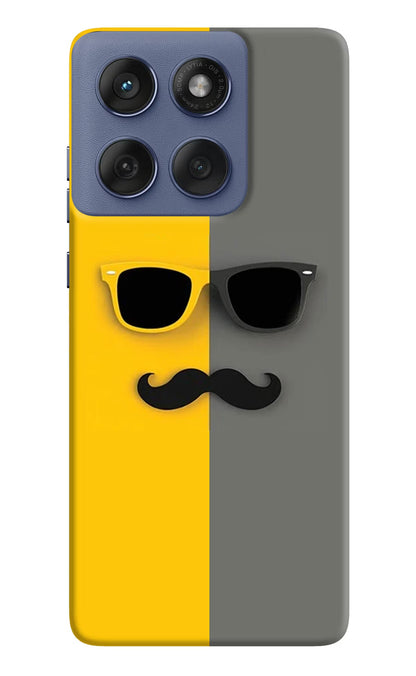 Sunglasses with Mustache Moto Edge 60 Fusion Back Cover