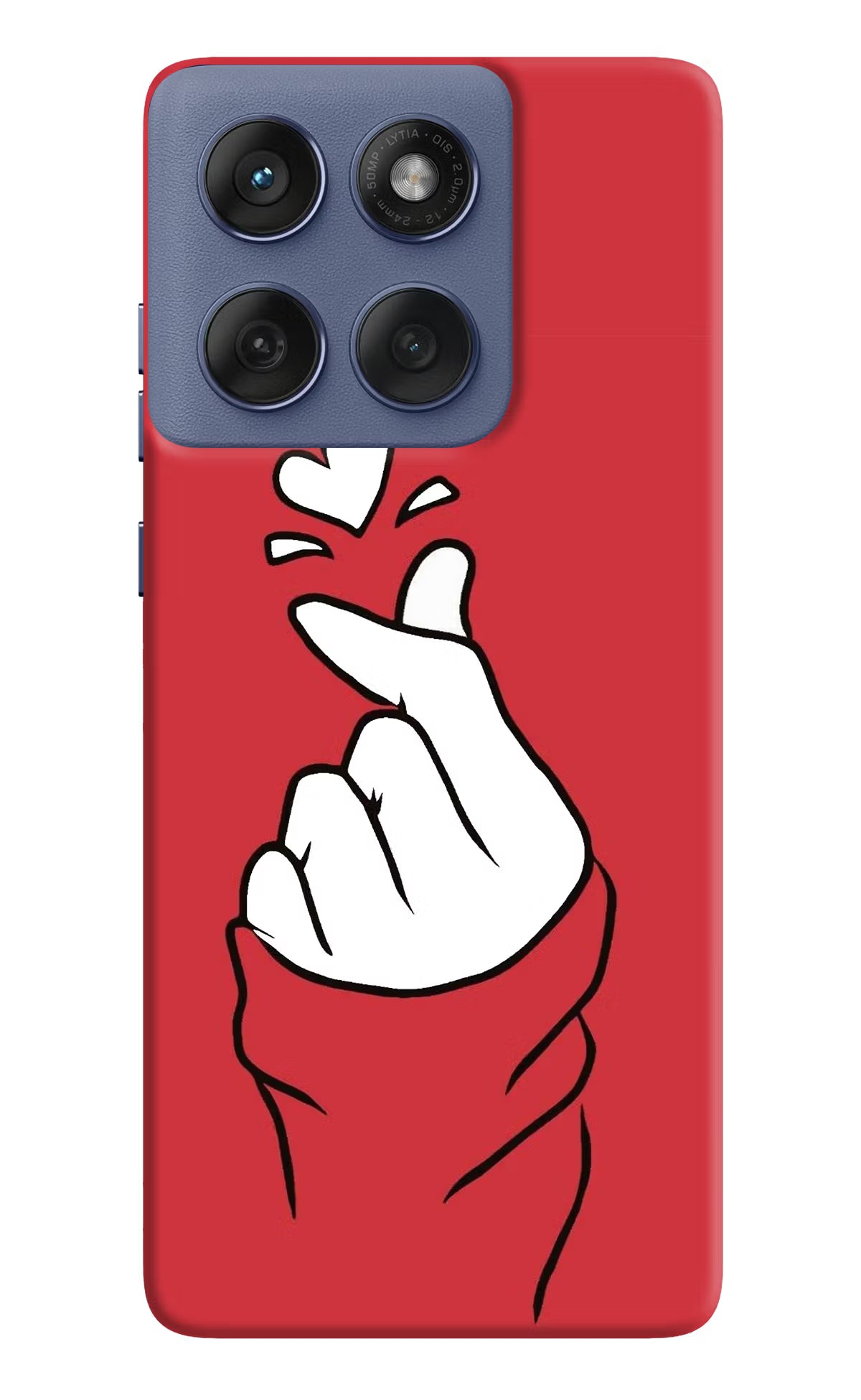 Korean Love Sign Moto Edge 60 Fusion Back Cover