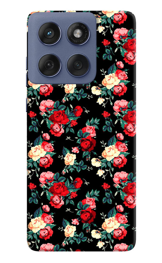 Rose Pattern Moto Edge 60 Fusion Back Cover