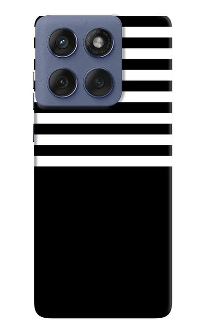 Black and White Print Moto Edge 60 Fusion Back Cover