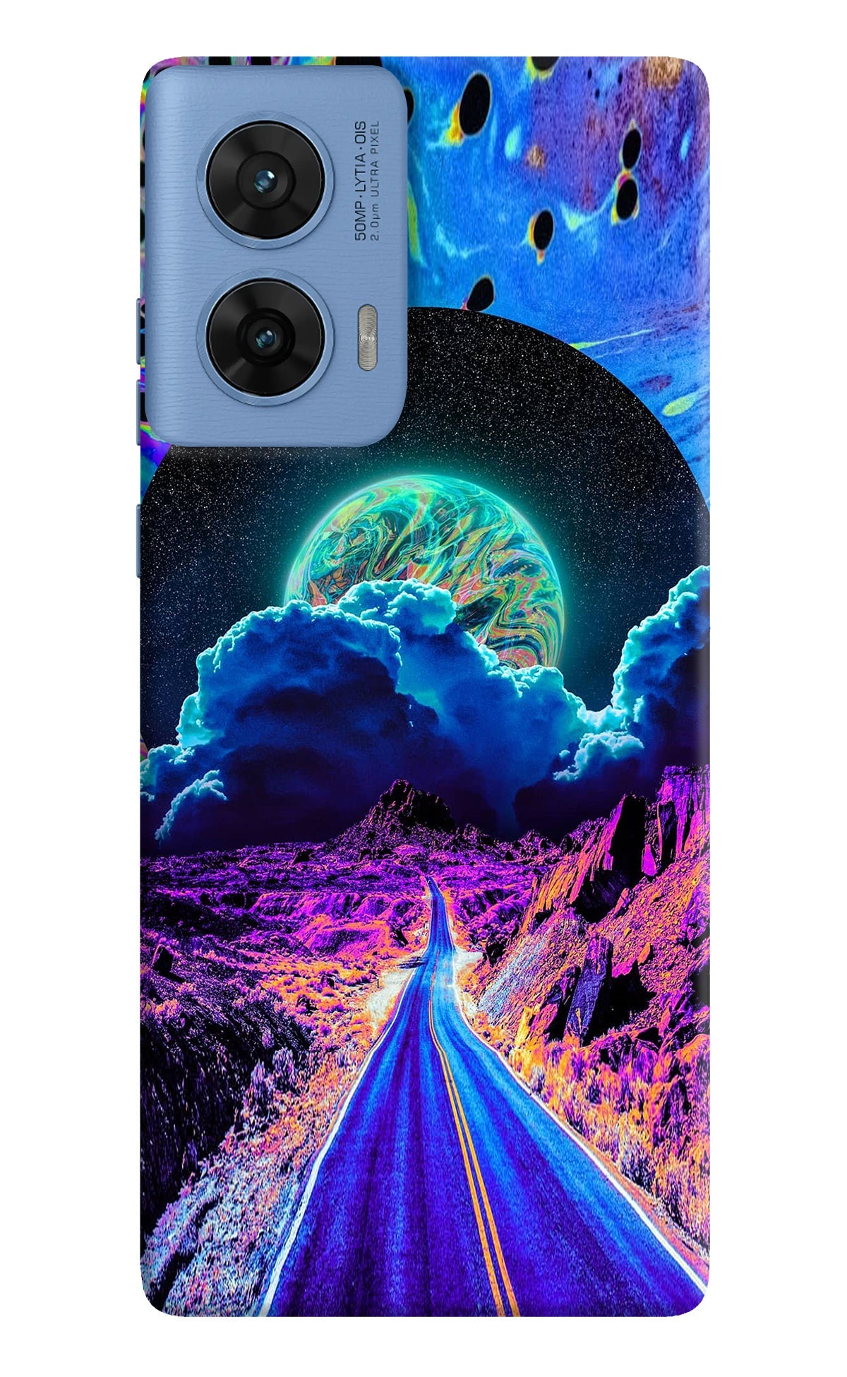 Psychedelic Painting Moto Edge 60 Fusion Back Cover