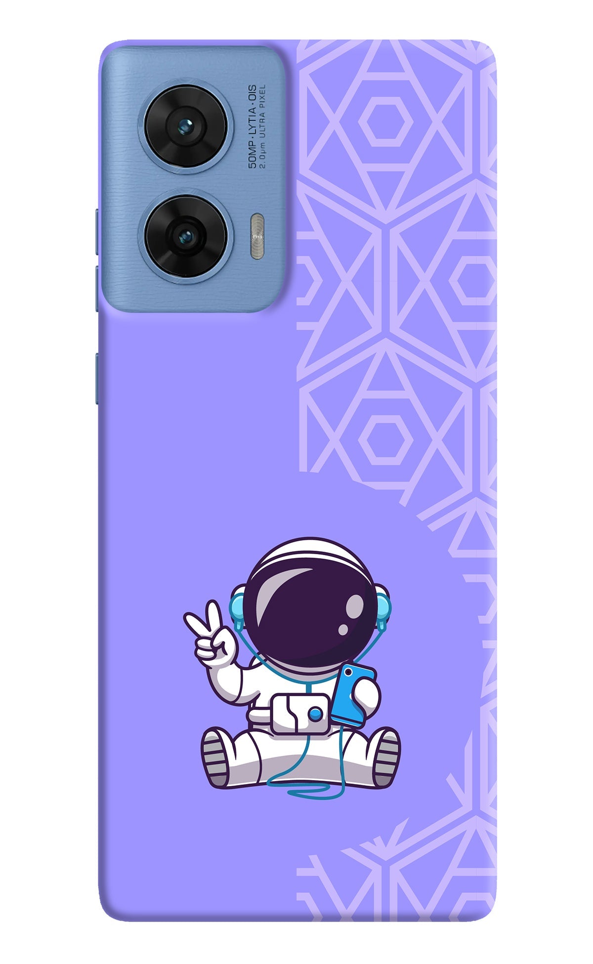 Cute Astronaut Chilling Moto Edge 60 Fusion Back Cover
