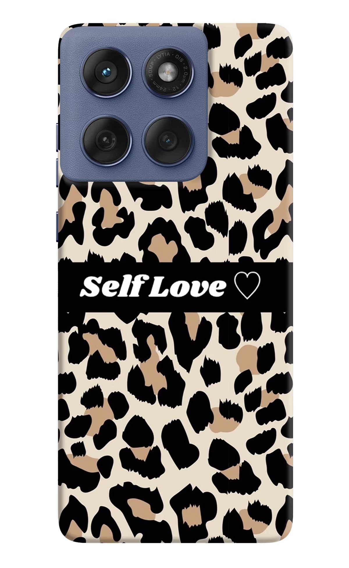 Leopard Print Self Love Moto Edge 60 Fusion Back Cover