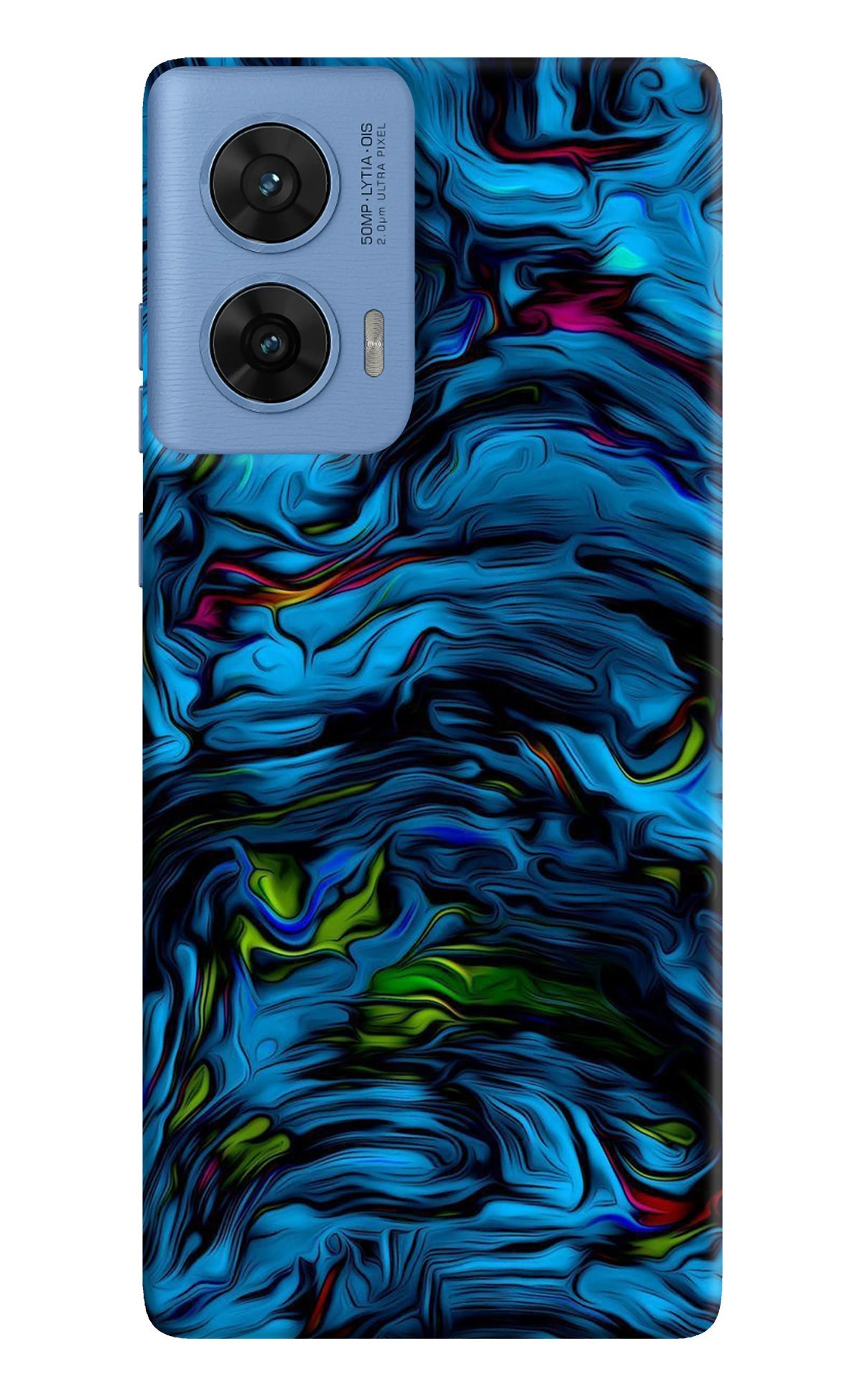 Dark Blue Abstract Moto Edge 60 Fusion Back Cover