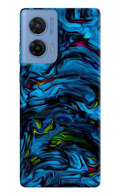 Dark Blue Abstract Moto Edge 60 Fusion Back Cover