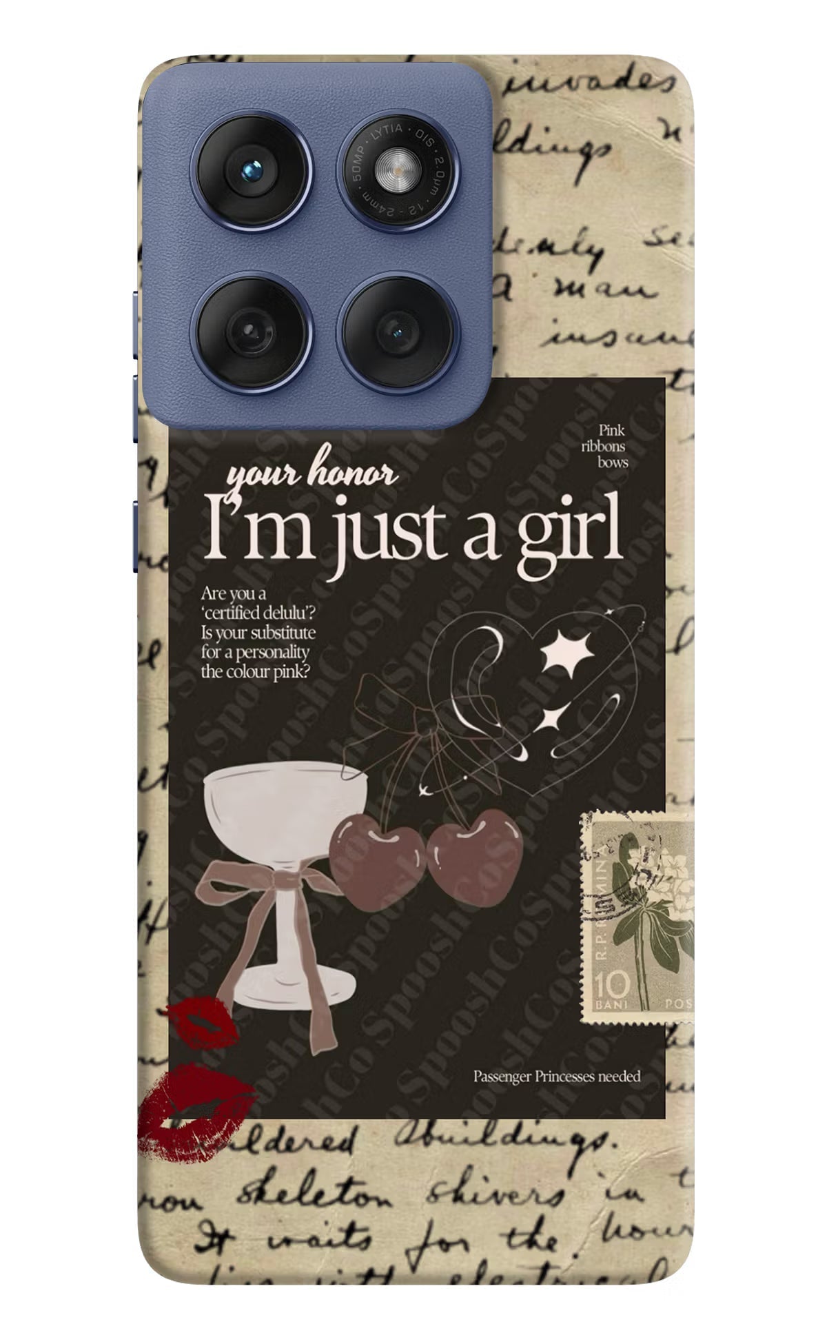 I am just a girl Moto Edge 60 Fusion Back Cover