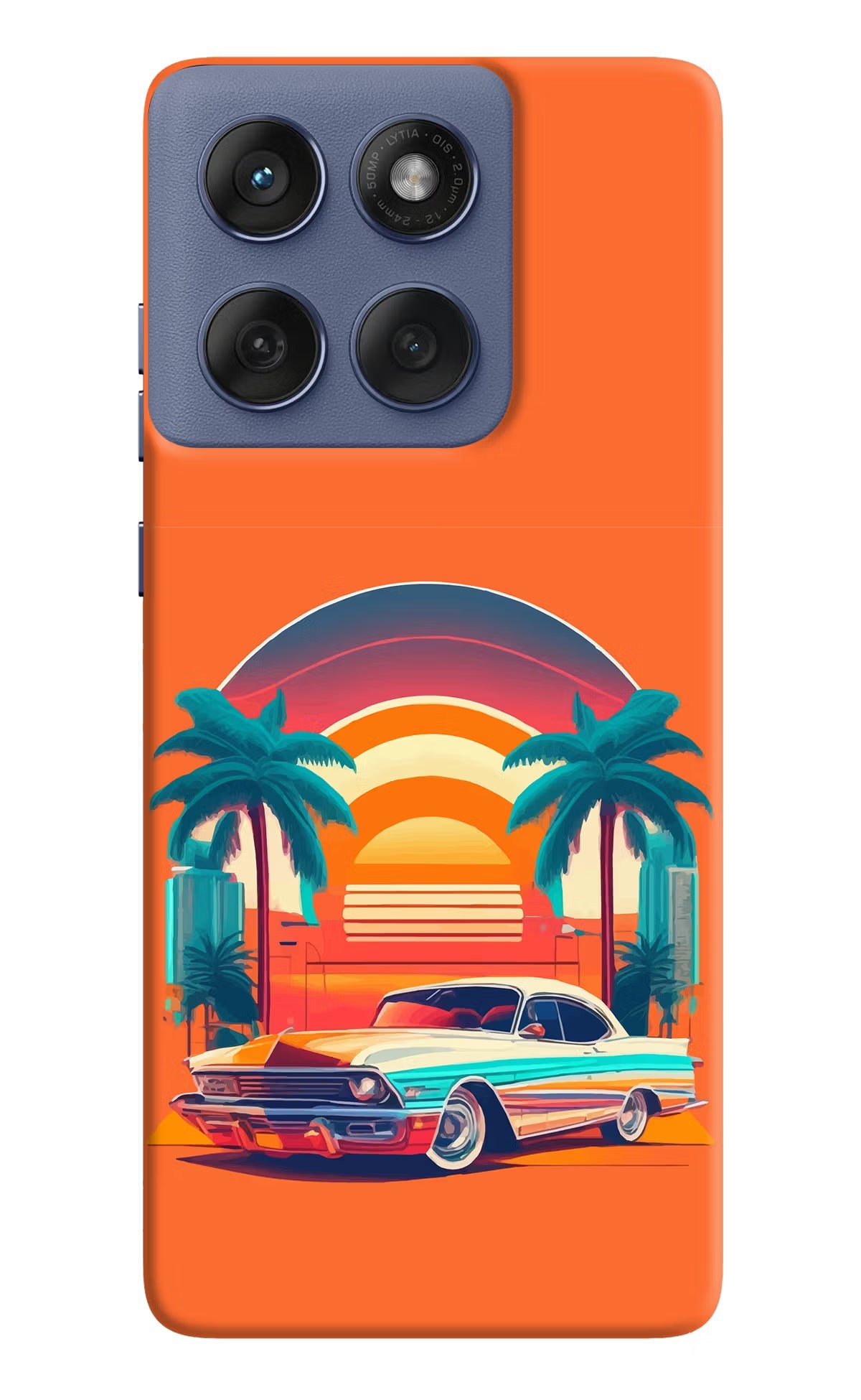 Palm Drive 80s Moto Edge 60 Fusion Back Cover