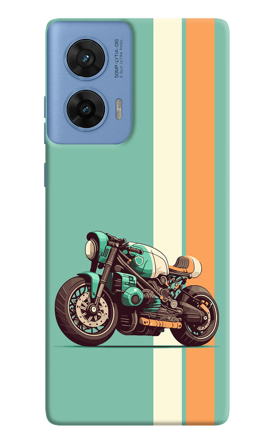 Striped Moto Drift Moto Edge 60 Fusion Back Cover