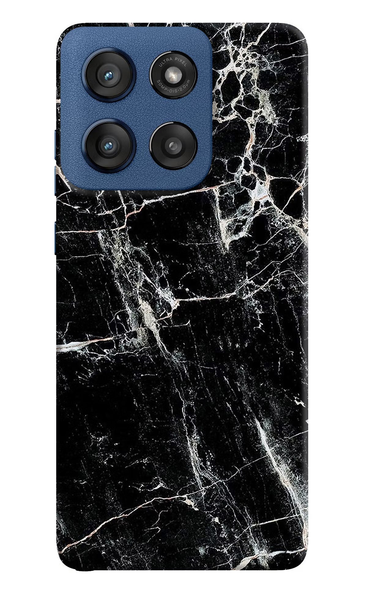 Black Marble Texture Moto Edge 60 Stylus Back Cover