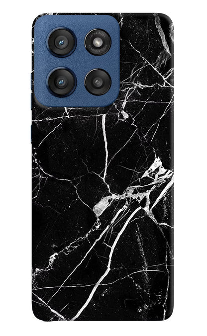 Black Marble Pattern Moto Edge 60 Stylus Back Cover