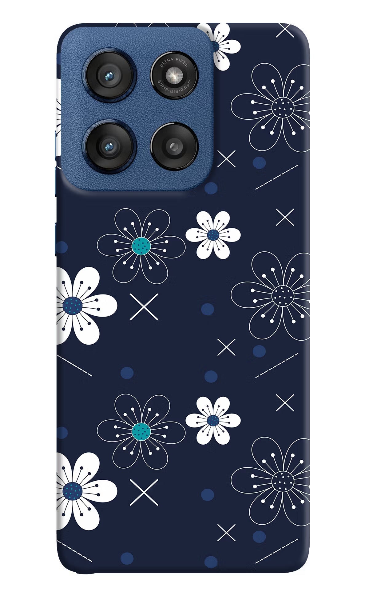 Flowers Moto Edge 60 Stylus Back Cover