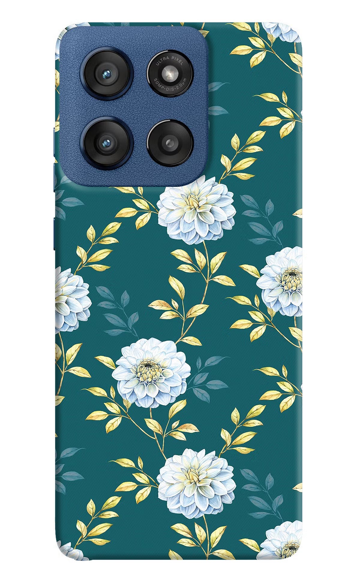 Flowers Moto Edge 60 Stylus Back Cover