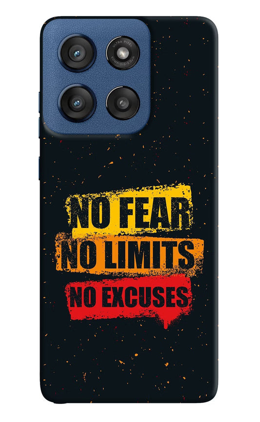 No Fear No Limits No Excuse Moto Edge 60 Stylus Back Cover