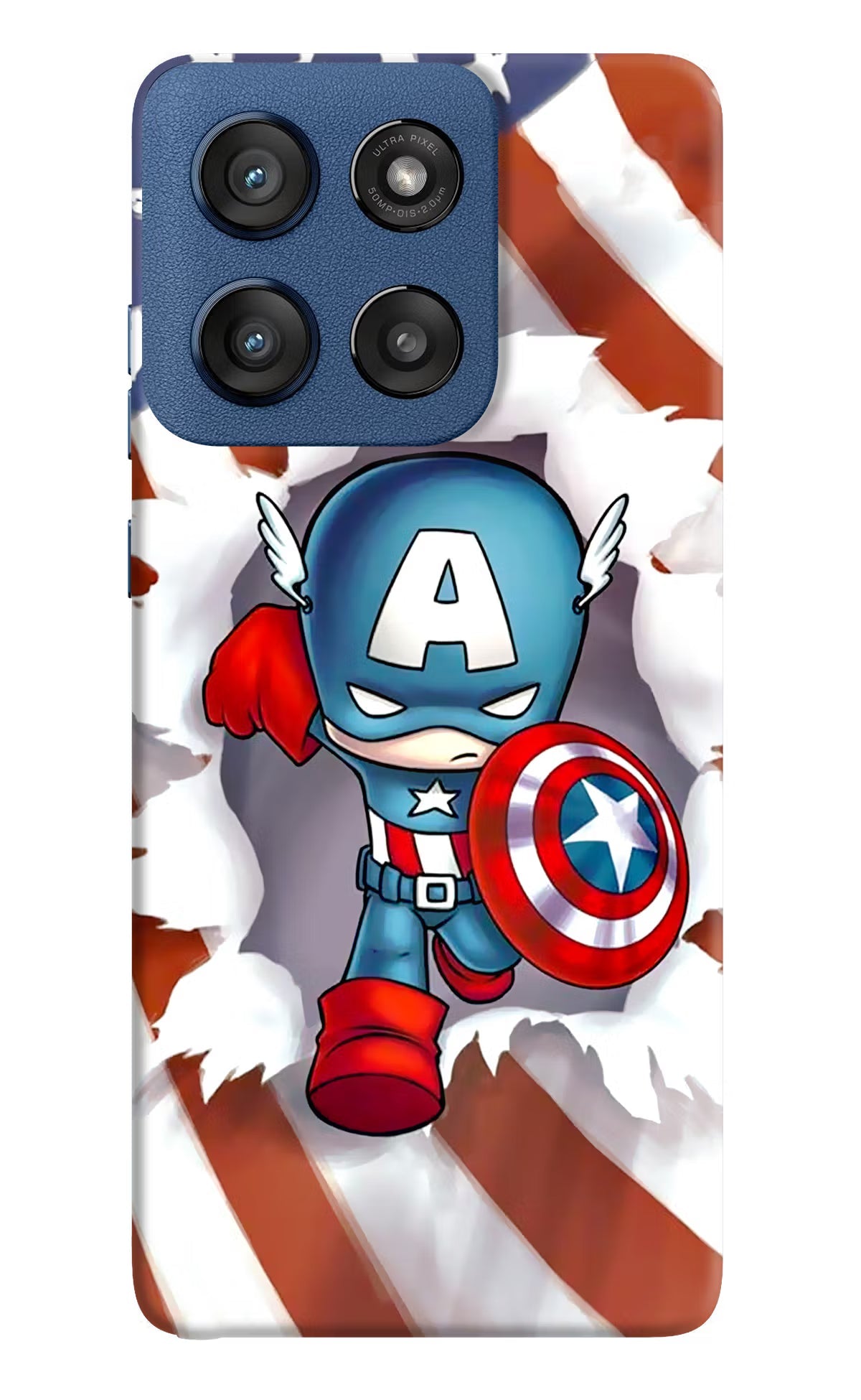 Captain America Moto Edge 60 Stylus Back Cover