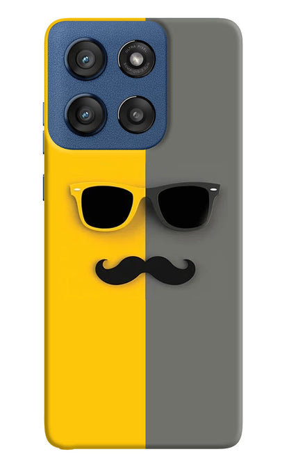 Sunglasses with Mustache Moto Edge 60 Stylus Back Cover