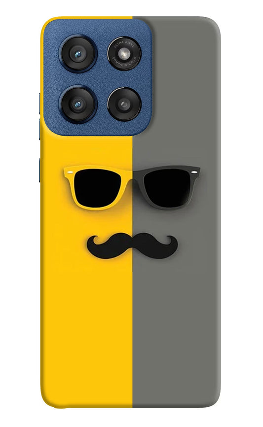 Sunglasses with Mustache Moto Edge 60 Stylus Back Cover