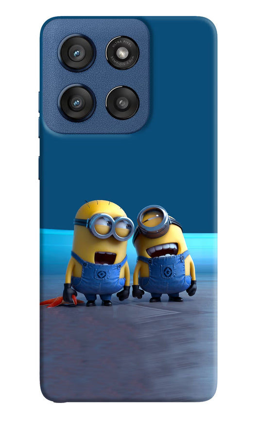 Minion Laughing Moto Edge 60 Stylus Back Cover