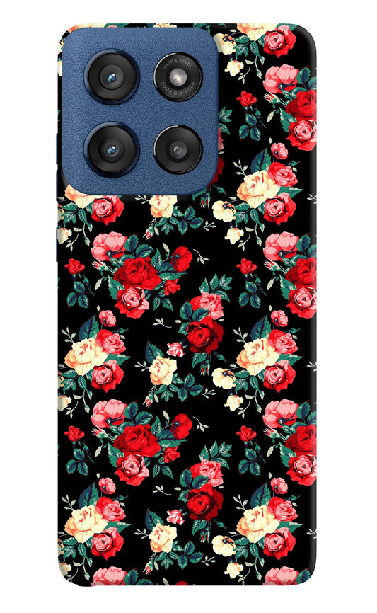 Rose Pattern Moto Edge 60 Stylus Back Cover