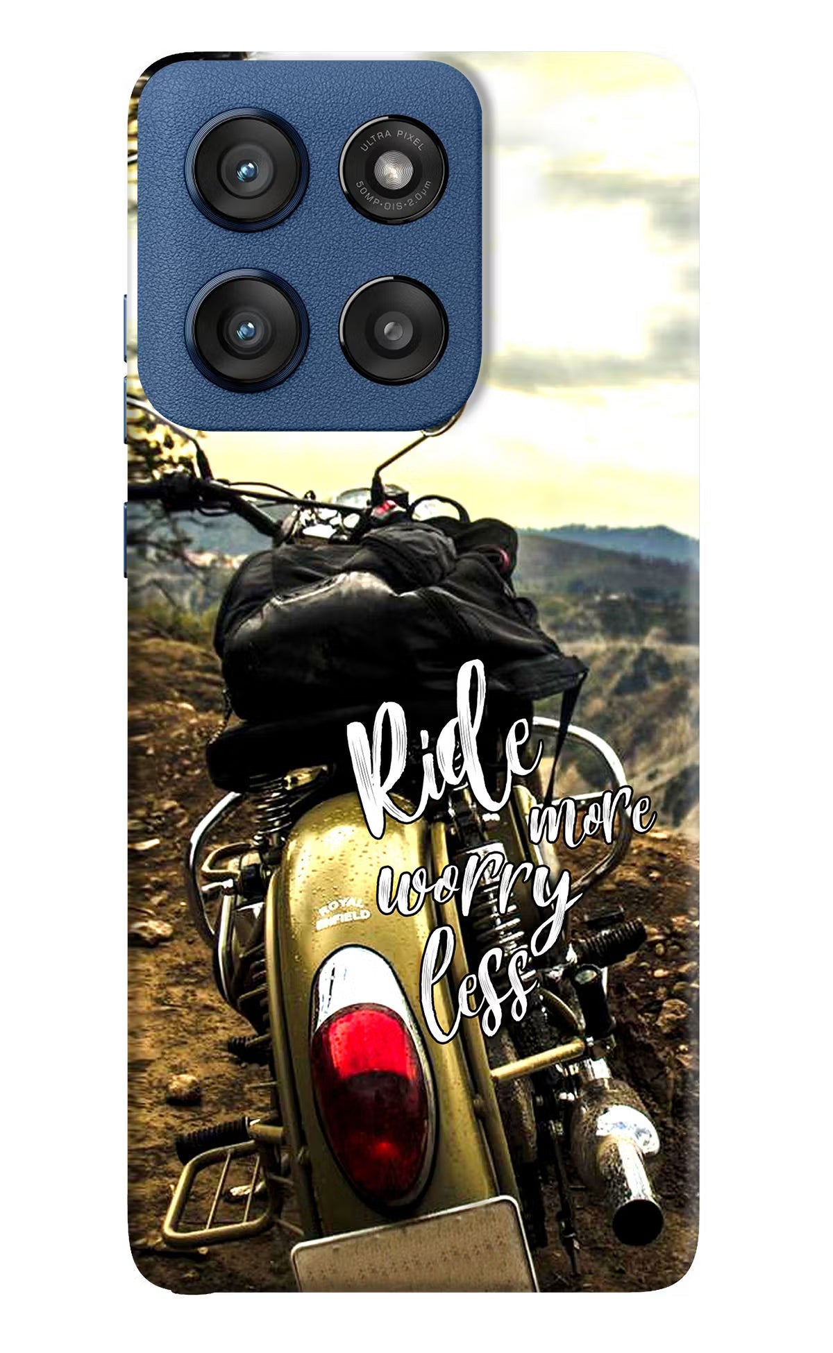 Ride More Worry Less Moto Edge 60 Stylus Back Cover