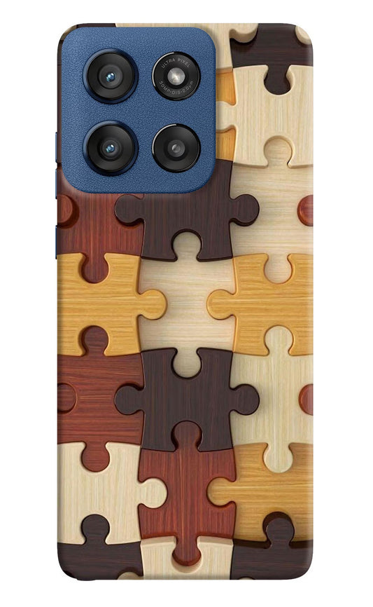 Wooden Puzzle Moto Edge 60 Stylus Back Cover