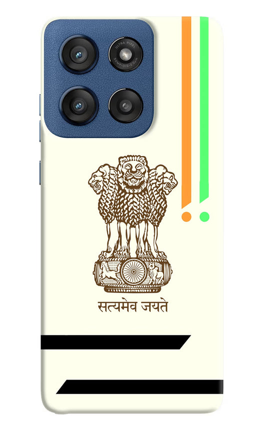 Satyamev Jayate Brown Logo Moto Edge 60 Stylus Back Cover