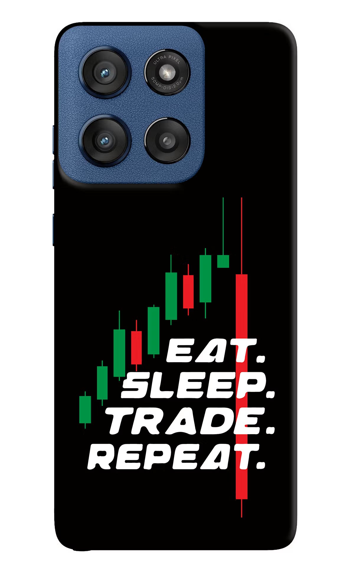 Eat Sleep Trade Repeat Moto Edge 60 Stylus Back Cover