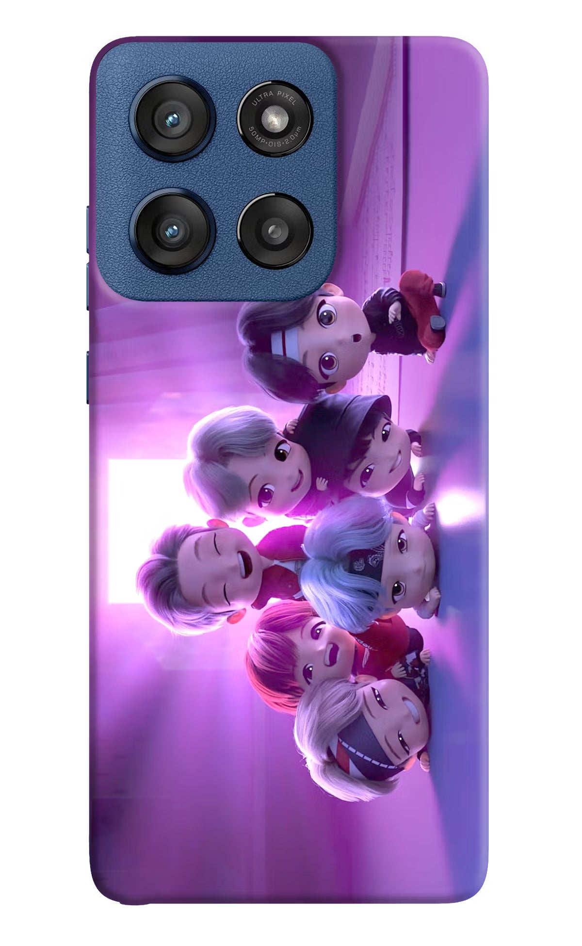 BTS Chibi Moto Edge 60 Stylus Back Cover