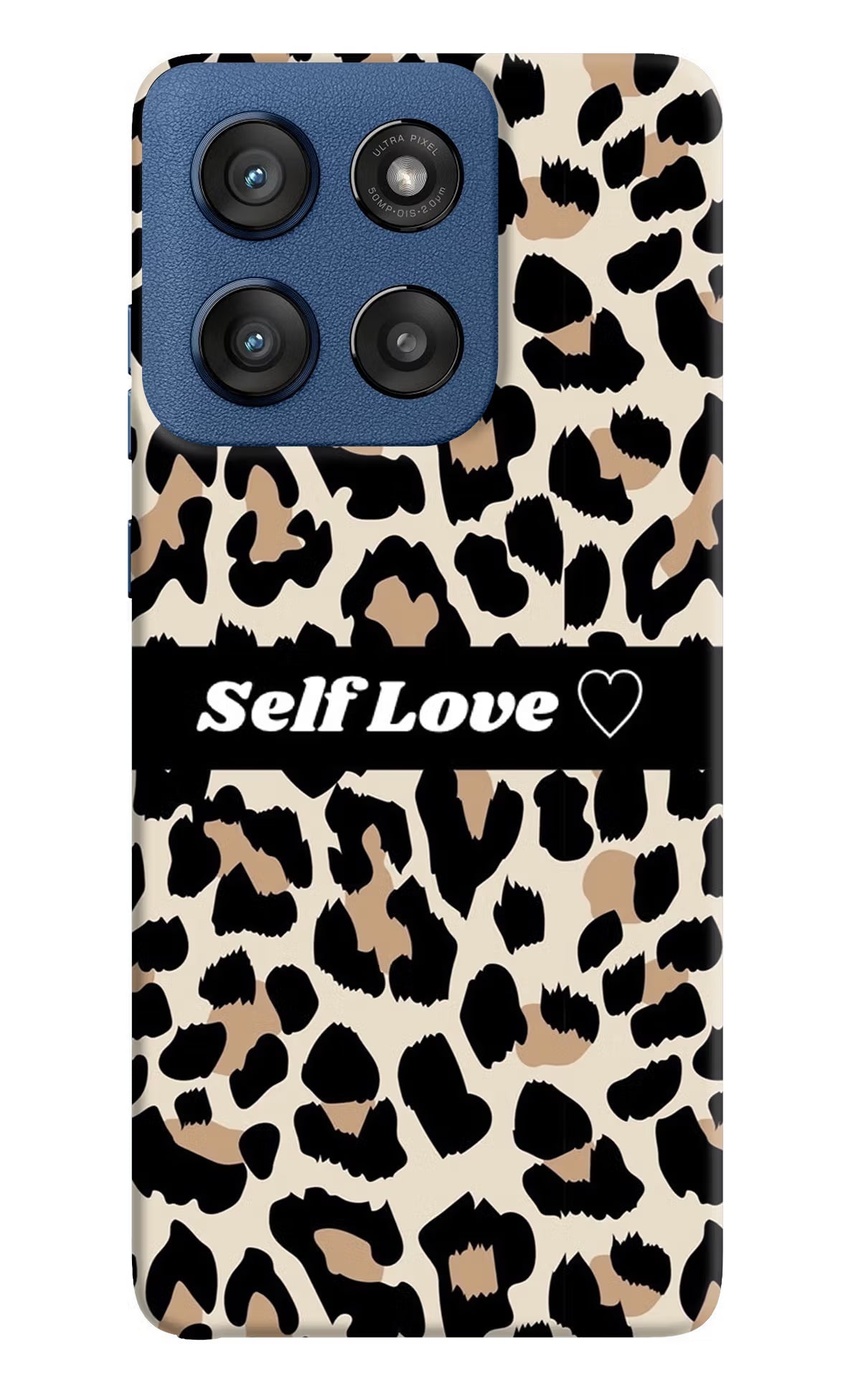 Leopard Print Self Love Moto Edge 60 Stylus Back Cover