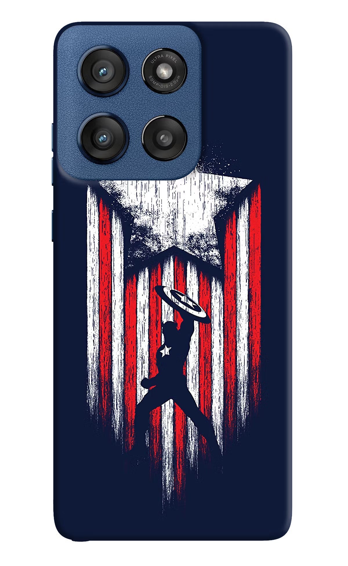 Captain America Marvel Art Moto Edge 60 Stylus Back Cover