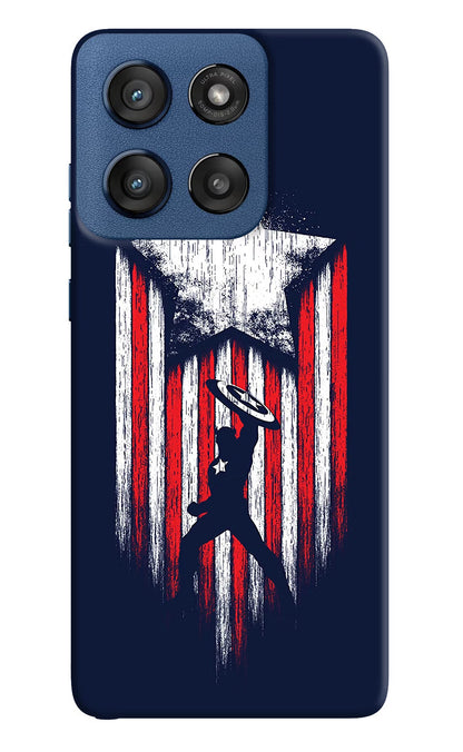Captain America Marvel Art Moto Edge 60 Stylus Back Cover