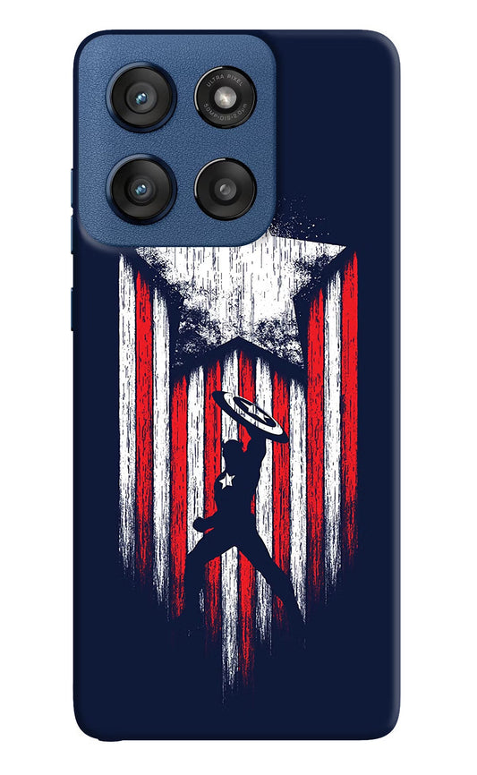 Captain America Marvel Art Moto Edge 60 Stylus Back Cover